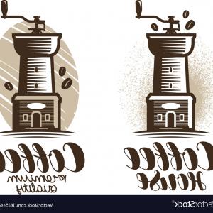 300x300 Cafe Coffeehouse Logo Or Label Coffee Grinder Vector Sohadacouri