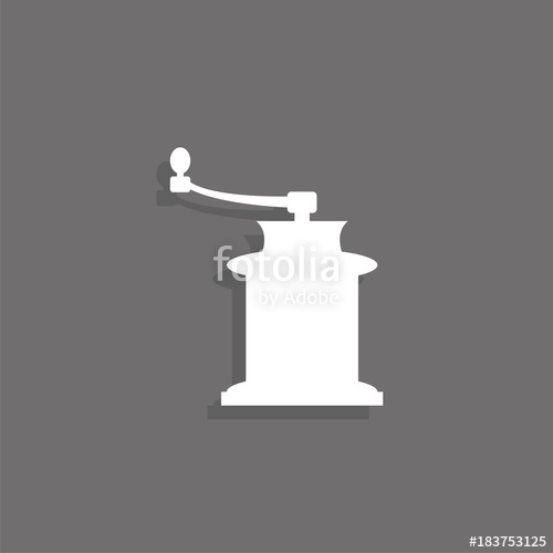 500x500 Manual Coffee Grinder. Vector Icon. Stock Image And Royalty Free