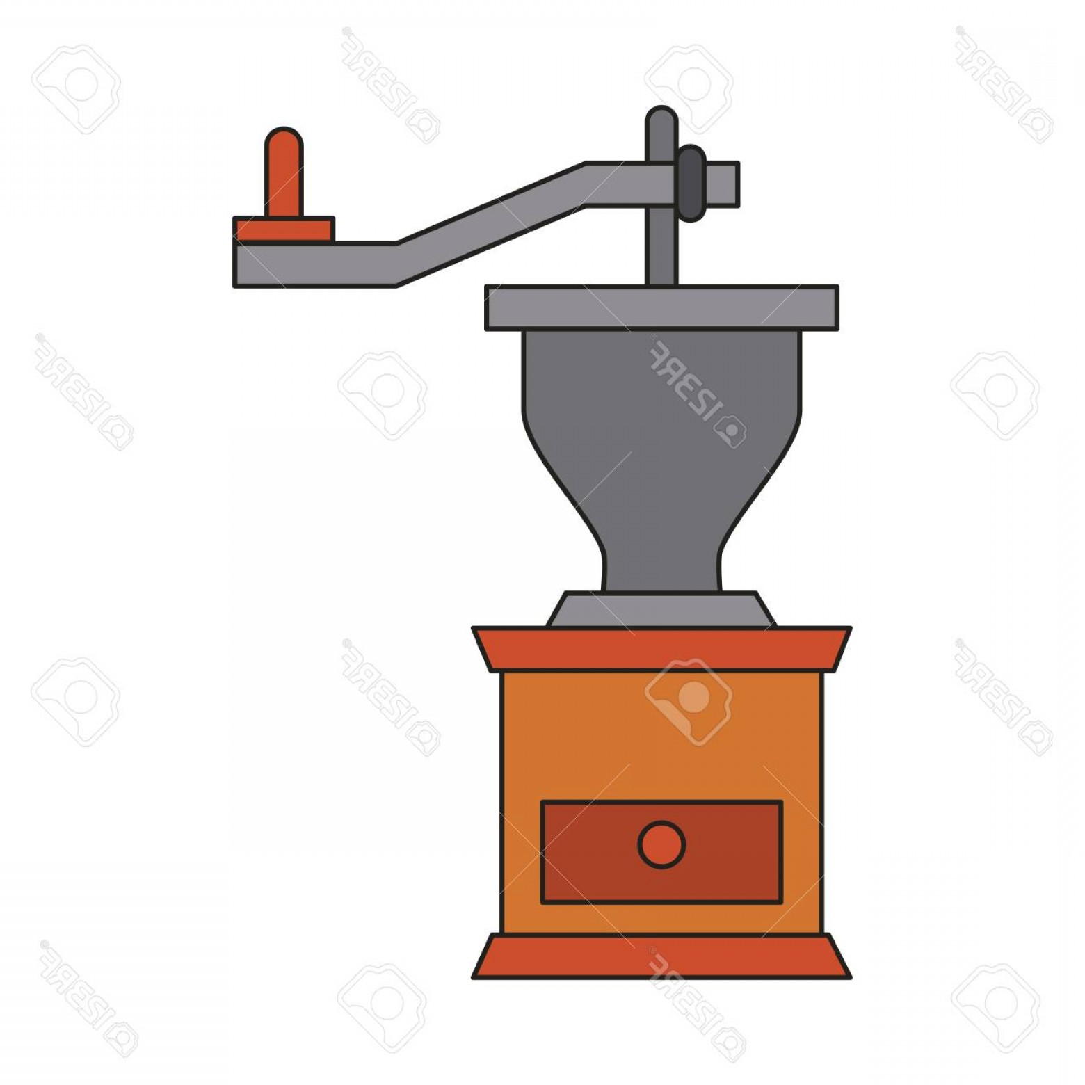 1560x1560 Photostock Vector Vintage Coffee Grinder Icon Vector Illustration