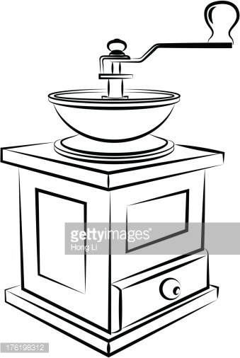 339x506 Vector Drawing Of The Coffee Grinder Stock Vectors