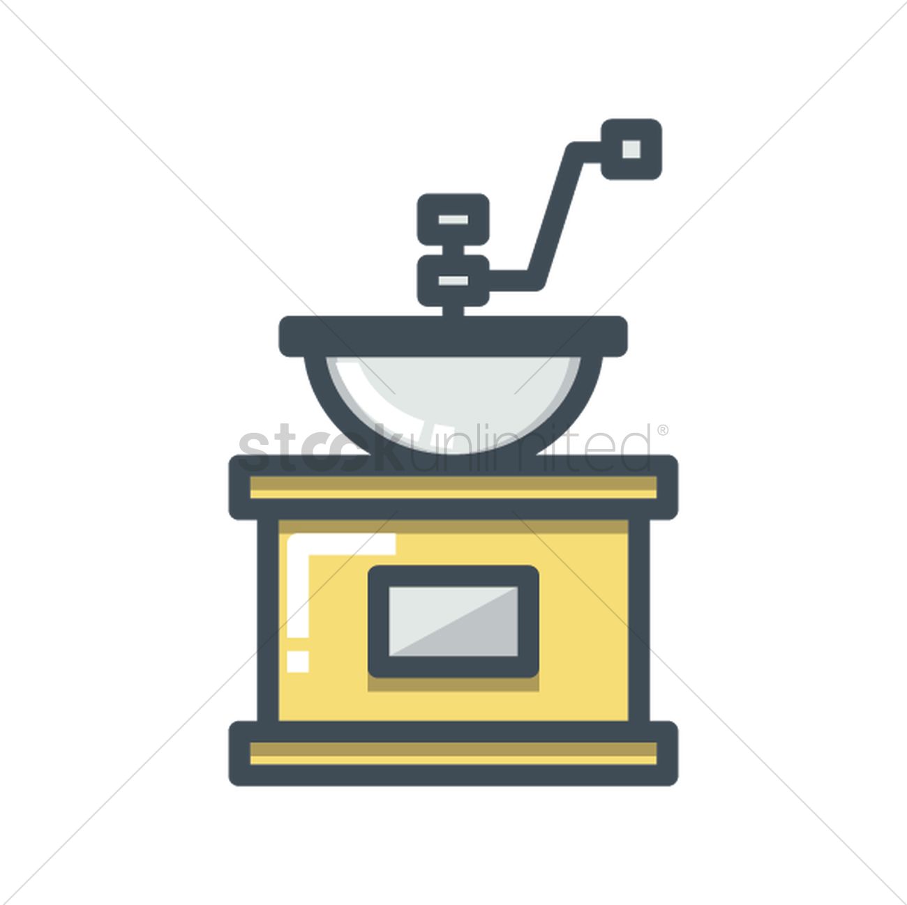 1300x1298 Vintage Coffee Grinder Vector Image