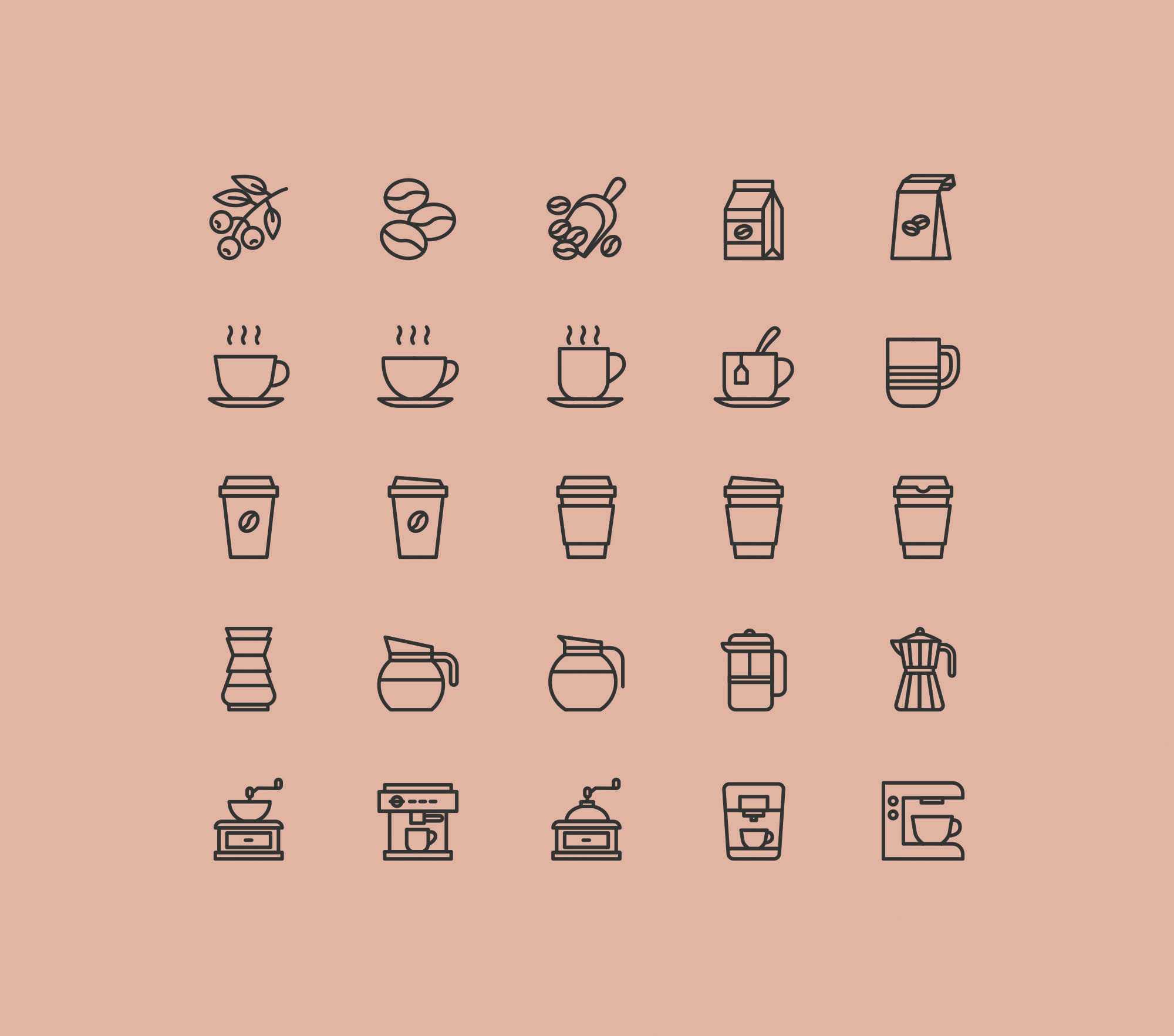 2000x1765 25 Coffee Theme Icons