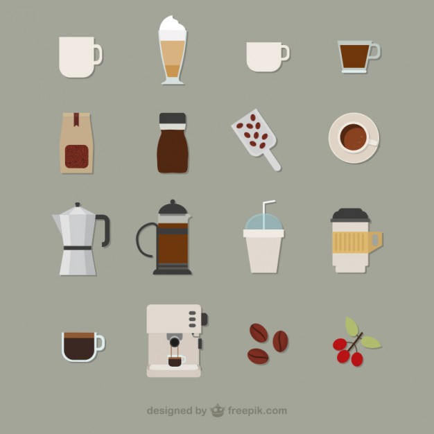 626x626 Coffee Icons Vector Free Download