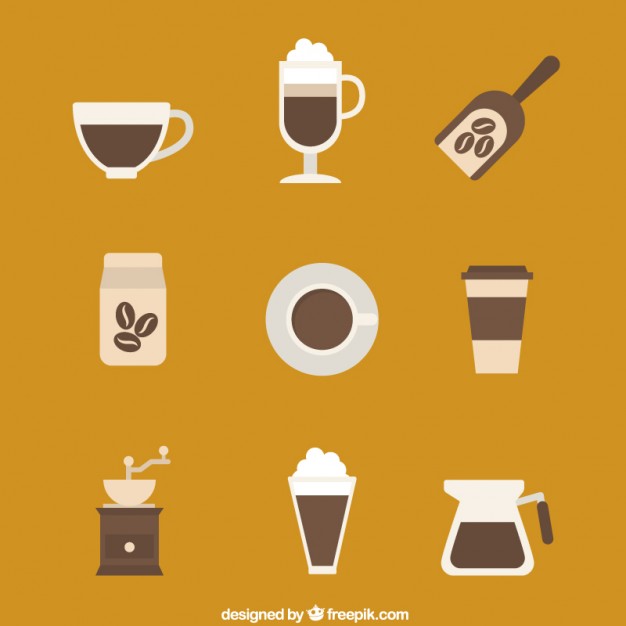 626x626 Coffee Icons Collection Vector Free Download