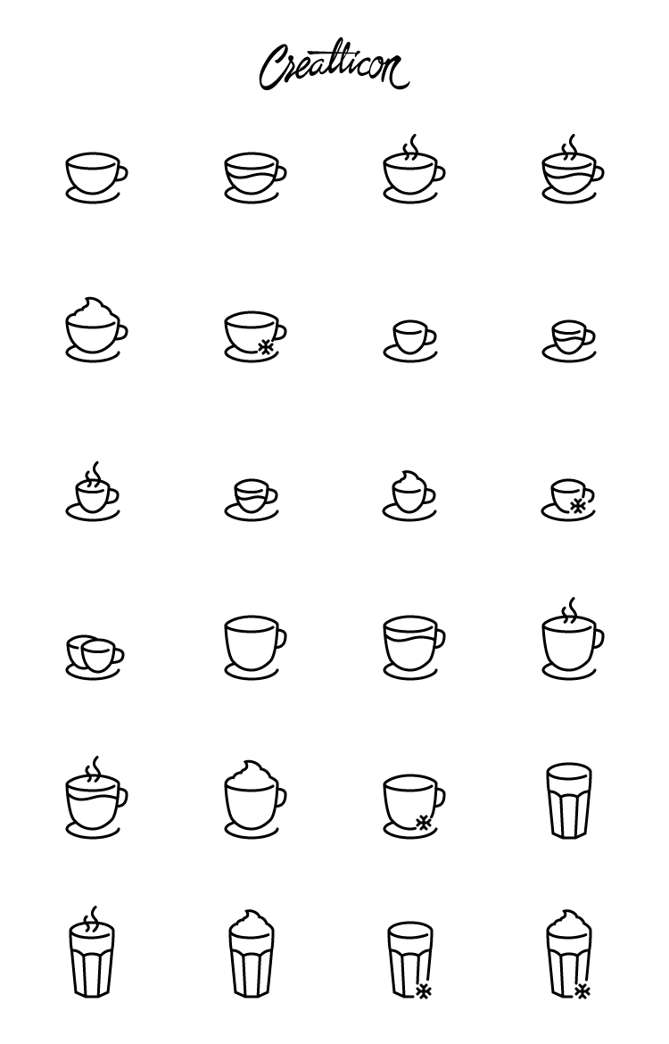 750x1170 High Quality Free Coffee Shop Icon Set (Svg, Ai, Eps Amp Png