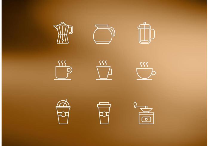 700x490 Line Coffee Vector Icons