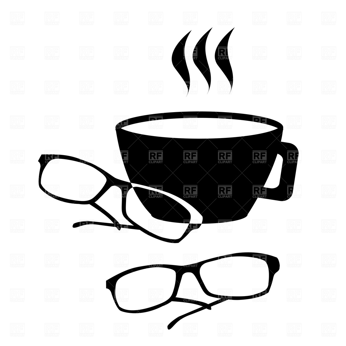 1200x1200 Spectacles And Coffee Icon Vector Image Vector Artwork Of Icons