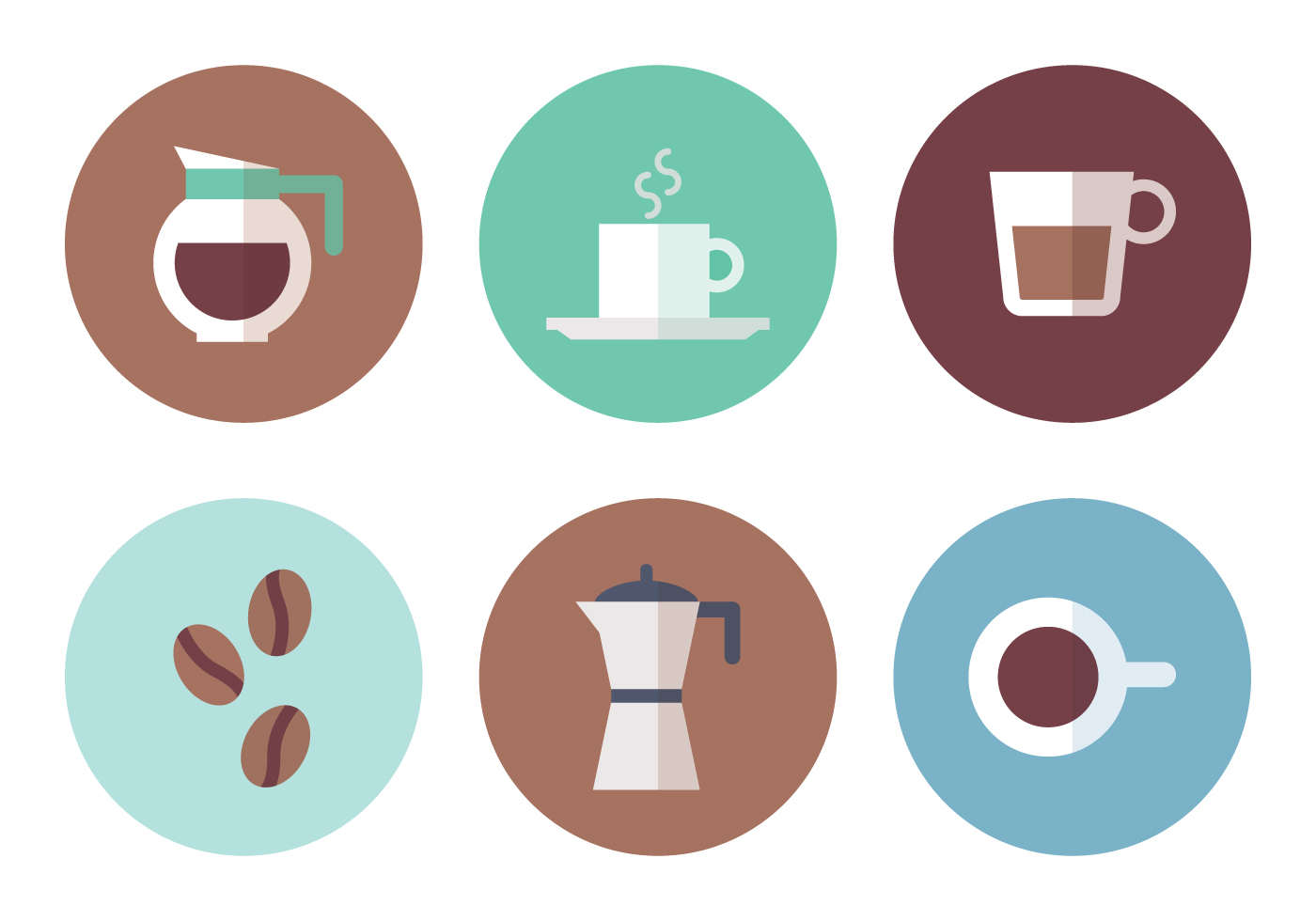 1400x980 Coffee Element Vector Icons