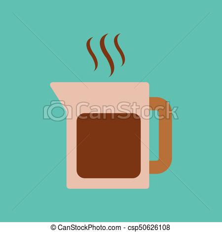 450x470 Flat Icon On Background Coffee Machine Maker. Flat Icon On