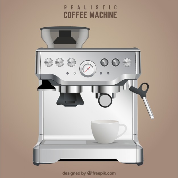626x625 Realistic Coffee Machine Vector Free Download