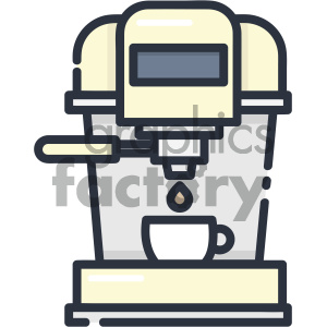 300x300 Royalty Free Coffee Machine Vector Art 404105 Vector Clip Art