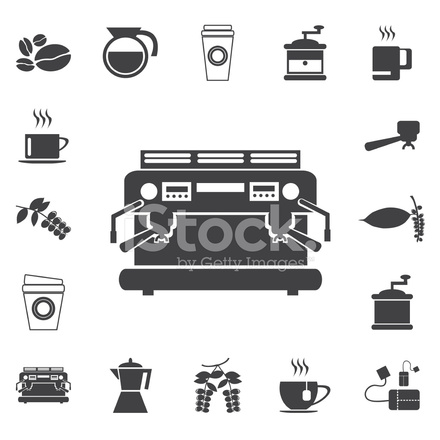 440x440 Coffee Machine Vector Illustrations Eps10 Stock Vector