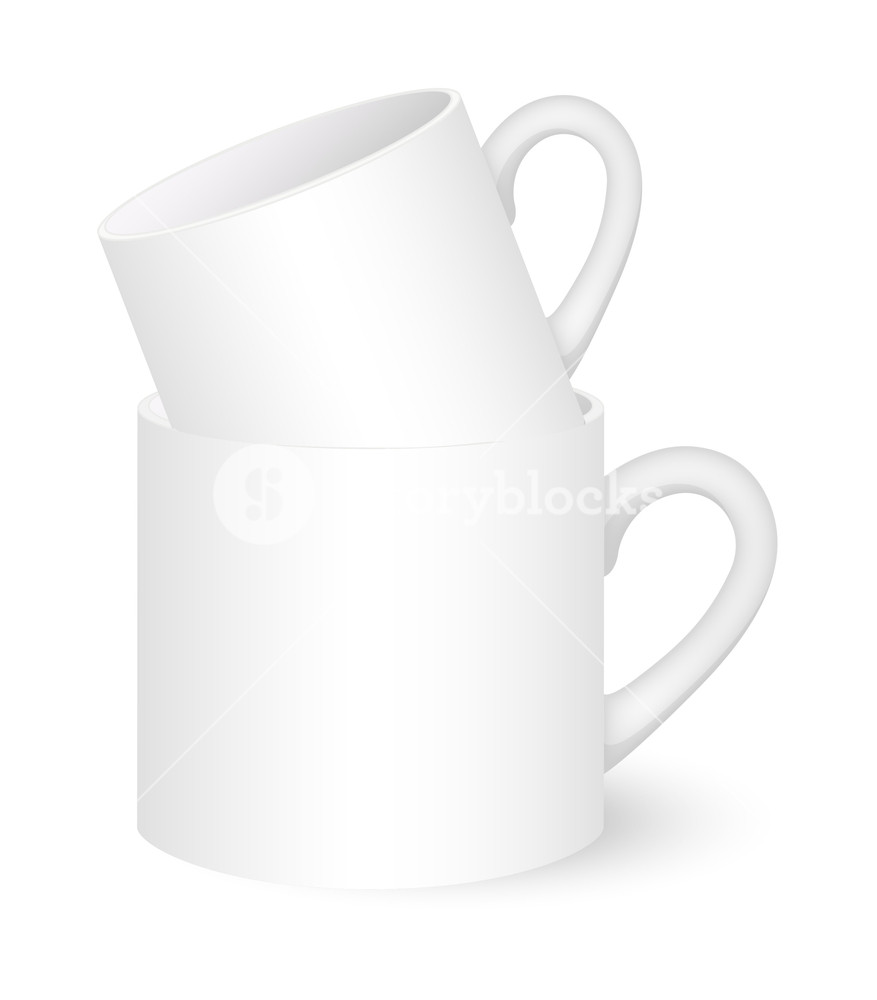 877x1000 Coffee Mugs Vector Illustration Royalty Free Stock Image