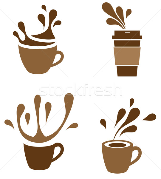 540x600 Coffee Cup With Splash Vector Illustration Kraska ( 940924