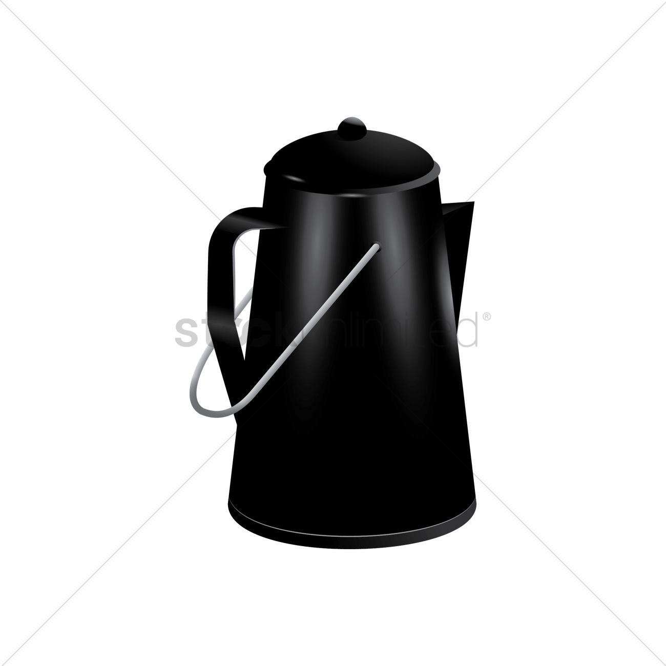 1300x1300 Camping Coffee Pot Vector Image