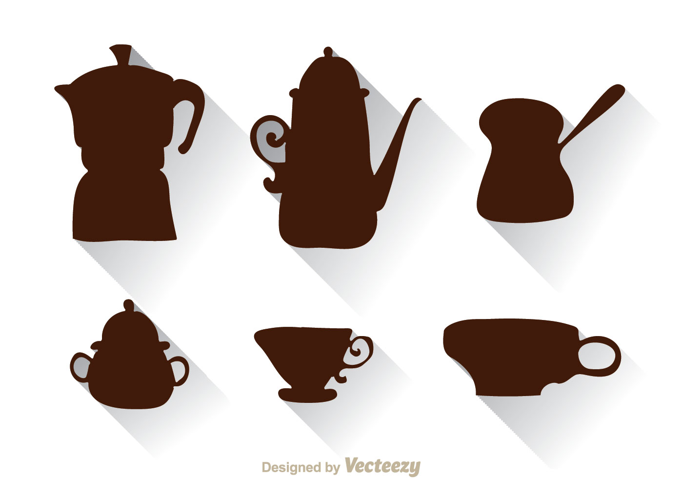 1400x980 Arabic Coffee Pot And Cup Silhouette