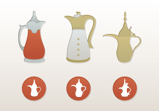 632x442 Arabic Coffee Pot Vector Icons And Illustrations Free Vector