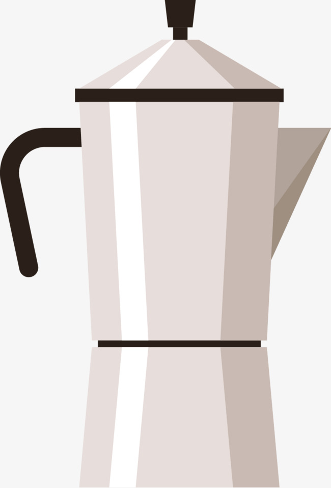 650x957 Simple Coffee Pot Vector Material, Coffee Vector, White Coffee