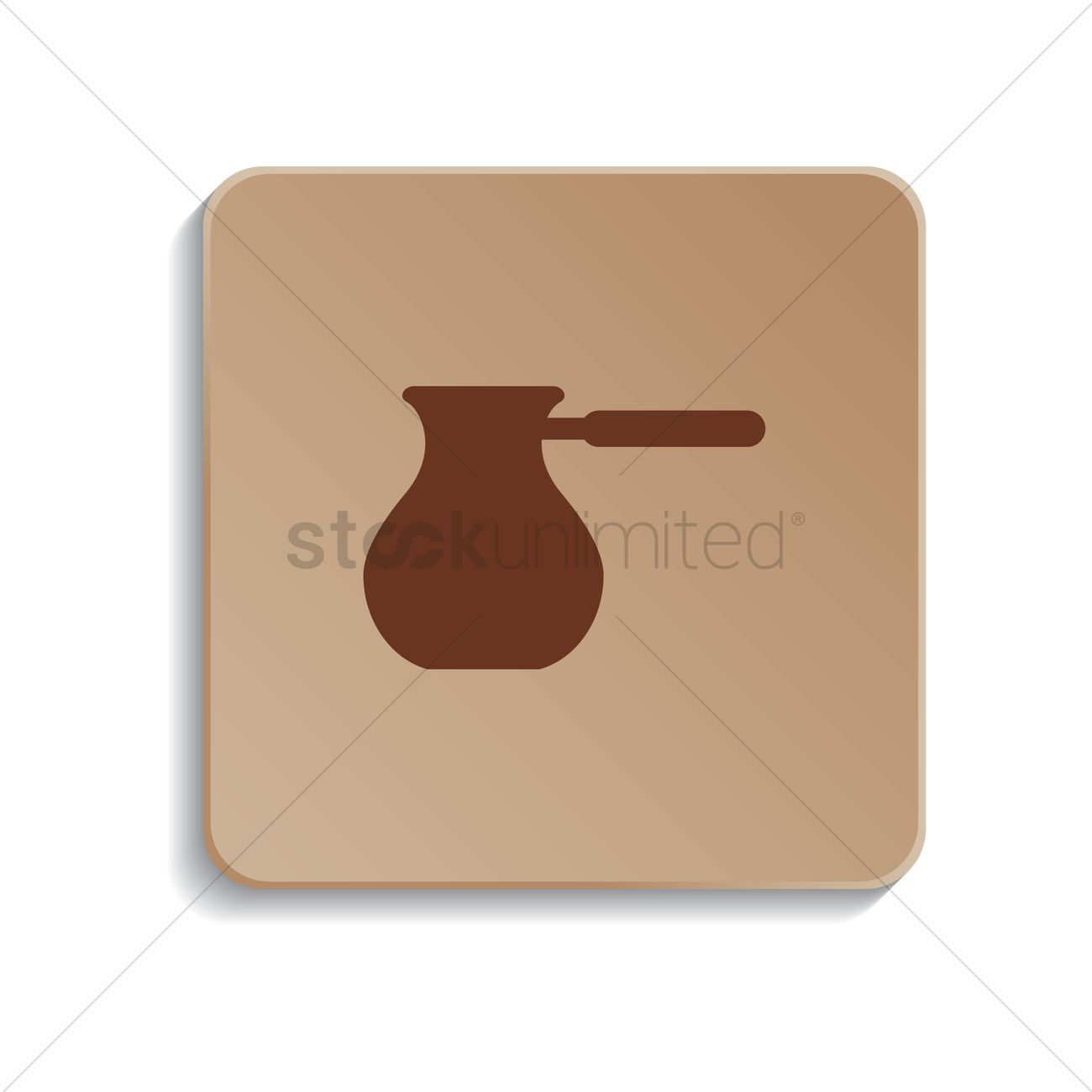 1300x1300 Turkish Coffee Pot Vector Image