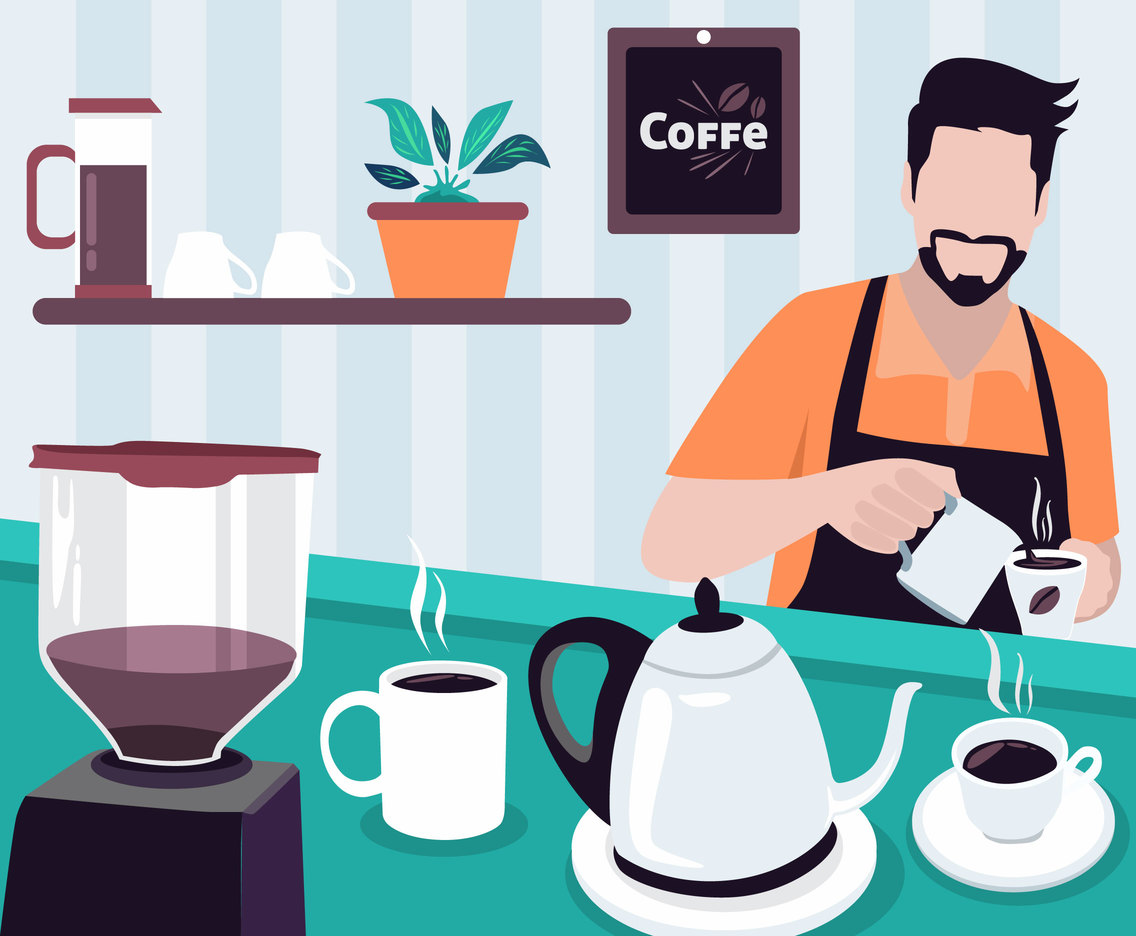 1136x936 Coffee Shop Vector Vector Art Amp Graphics