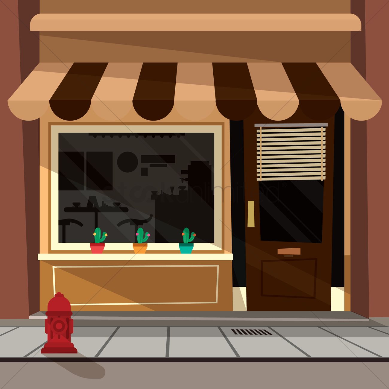 1300x1300 Coffee Shop Vector Image