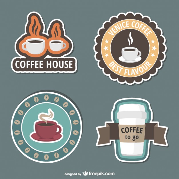 626x626 Coffee Shop Stickers Vector Free Download