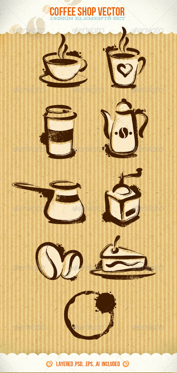 590x1244 Coffee Shop Vector Creative Design Elements By Subtropica