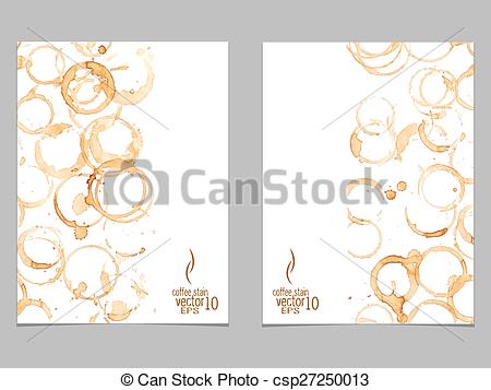 450x357 Coffee Stain Watercolor Vector. Vector Background With Coffee