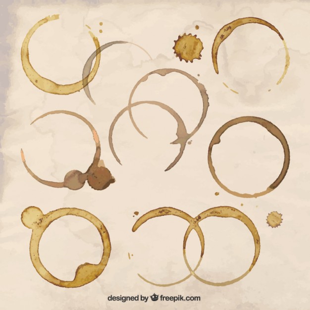 626x626 Coffee Stains Vector Free Download