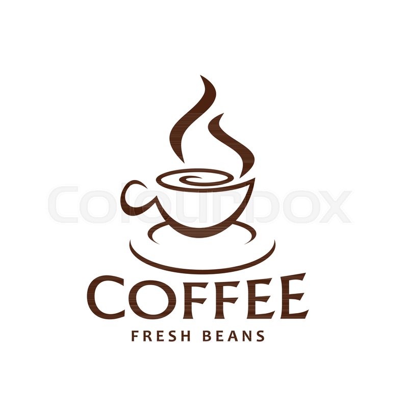 800x800 Coffee Cup And Steam Outline Brown Icon For Fresh Beans Packaging