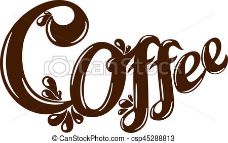 450x283 Letter Logo Coffee. Letter Logo Coffee Isolated On White Background.