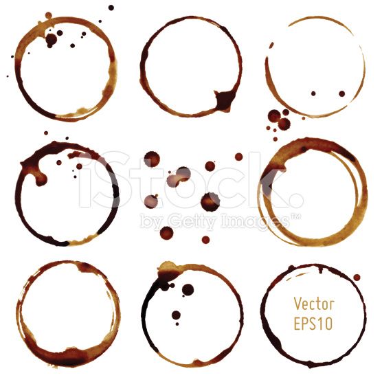 556x556 Vector Coffee Cup Stains Lace Vector Free Vector