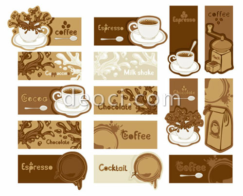 500x403 Vector Coffee Card Design Background Material Eps Download