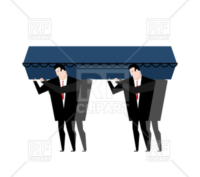 400x354 Funeral. Men Carry Coffin. Vector Image Vector Artwork Of