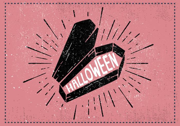 700x490 Halloween Coffin Vector Illustration