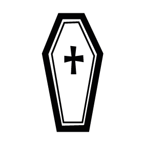 283x283 Coffin Silhouette Silhouette Of Coffin