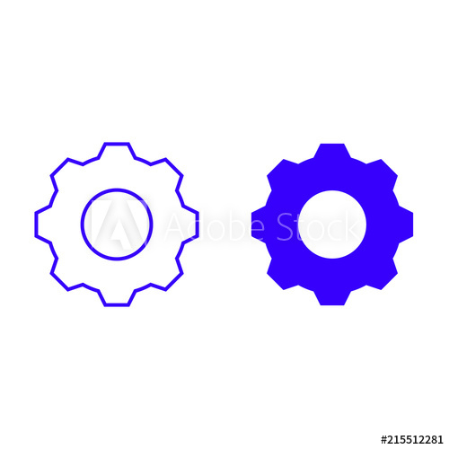 500x500 Settings Cog Vector Icon Isolated On Background. Trendy Sweet