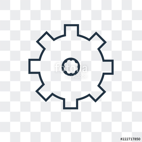 500x500 Cogwheel Vector Icon Isolated On Transparent Background, Cogwheel