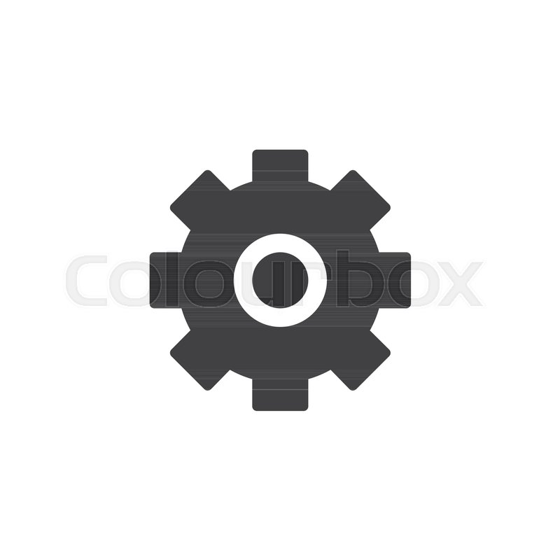 800x800 Cogwheel Vector Icon. Filled Flat Sign For Mobile Concept And Web