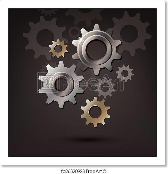 561x581 Free Art Print Of Machine Gear Wheel Cogwheel Vector Icon