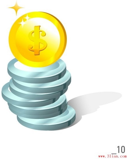 439x552 Dollar Coins Vector Free Vector In Adobe Illustrator Ai ( .ai