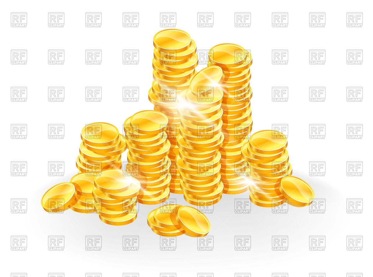 1200x893 Pile Of Golden Coins Vector Image Vector Artwork Of Business