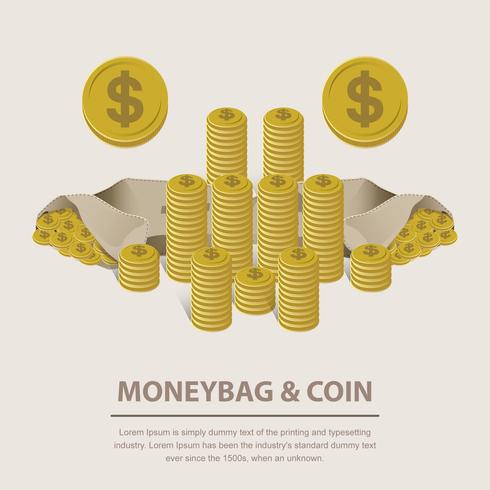 490x490 Sample Money Coin Vector Illustration Stock Images