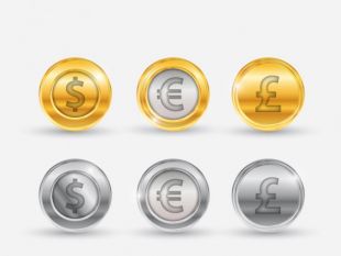 310x233 Shiny Golden Coin Vector Free Vectors Ui Download