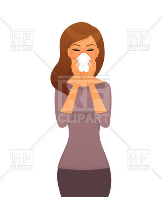 328x400 Sick Woman Catched A Cold Vector Image Vector Artwork Of People