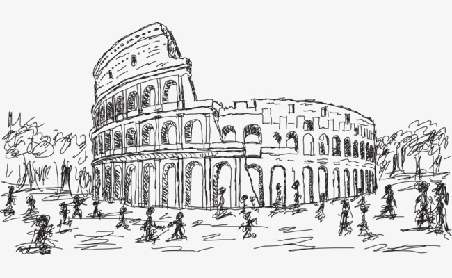 650x400 Vector Painted Coliseum, Vector, Hand Painted, Coliseum Png And