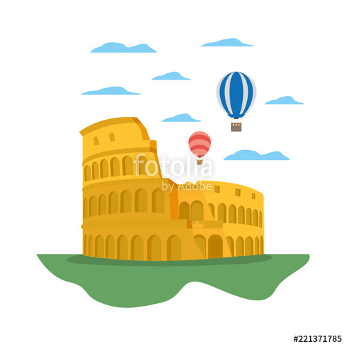 500x500 Coliseum Rome And Funny Air Balloons Stock Image And Royalty Free