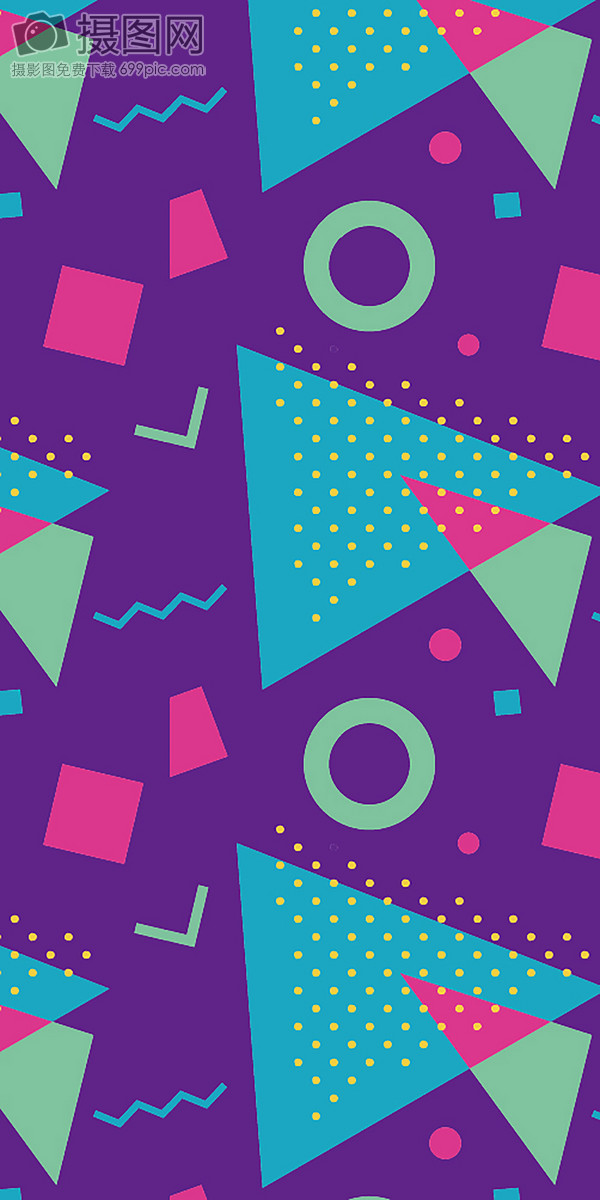 600x1200 Geometric Pattern Collage Vector Material Backgrounds