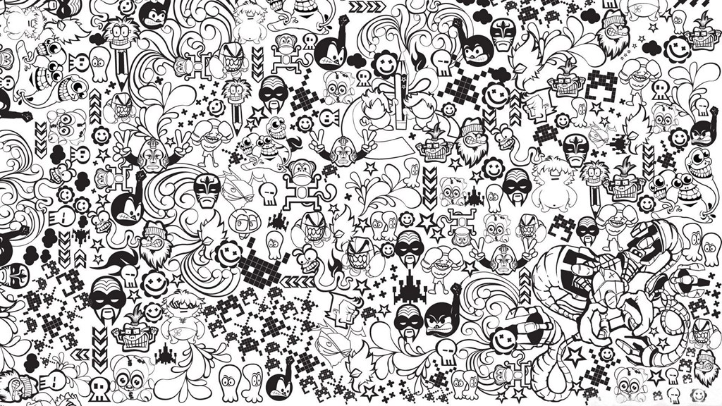 1024x576 Monochrome Comics Collage Vector Hd Wallpaper 1920x1080 9827
