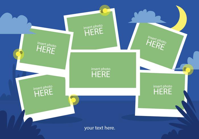 700x490 Photo Collage Vector Set